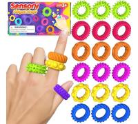 Fidget Sensory Rings for Autism, SMALL FISH 18 Pack Fidget Rings for Kids