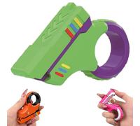 Fidget Slider 3D Printed Fidget Toy Gadget, Stress Relief Relax EDC Gyro Finger Toy, 3D Printed Fidget Slider Gun, Finger Toy for Stress and Anxiety Relaxing (Green)