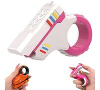 Fidget Slider 3D Printed Fidget Toy Gadget, Stress Relief Relax EDC Gyro Finger Toy, 3D Printed Fidget Slider Gun, Finger Toy for Stress and Anxiety Relaxing (White)