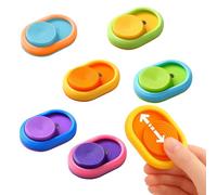 Fidget Slider, Fidget Toy, 6 Pack 1.26*1.85 Feet Fidget Toys for Stress Relief, Calm Down Sensory Toys for Anxiety, Fidgets for Classroom, Travel, Children Teens Gift(Random Color)