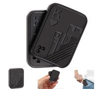 Fidget Slider for Adults,Metal Magnetic Fidget Toys for Stress Relief,Anxiety,ADHD,EDC Poker Push Card Cool Office Desk Magnet Toy Gift for Teen Friends, Husband, Father(K Black)