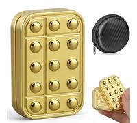 Fidget Slider for Kids Adults, Metal Handheld Fidget Toys, Magnetic Fidget Cliker Desk Toys, EDC Gadgets Haptic Coin Push Card for Stress Relief, Portable Birthday Gifts for Men Boyfriend Dad