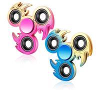 Fidget Spinner 2 Pack, Stress Reduction and Anxiety Relief Hand Spinner Ultra Stainless Steel Bearing, Best Autism Finger Spinner Party Favor Killing Time Toy(Rose Gold,Phoenix)