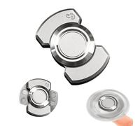 Fidget Spinner, Silent Fidget Toy for Adults and Kids, Silver Alloy Spinning Fidget Toy for Anxiety Relief and Focus Improvement, Portable Fidget Slider for Office and Travel (Silver)
