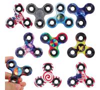 Fidget Spinners Toys 10 Pack for Kids Adults, Sensory Spin Top Hand Spinner Finger Bearing Trispinner Anxiety Relief Gyro Toys for Party Birthday Gifts Classroom Prizes Stocking Stuffer