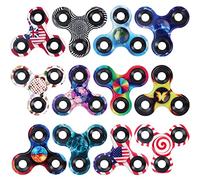 Fidget Spinners Toys 12 Pack for Kids Adults, Sensory Spin Top Hand Spinner Finger Bearing Trispinner Anxiety Relief Gyro Toys for Party Birthday Gifts Classroom Prizes Stocking Stuffer