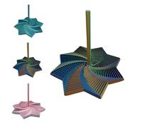 Fidget Star 3D Printed - Satisfying Articulated Sensory Toy for Stress Relief, Perfect Desk Toy & Gift Idea (Random Rainbow)