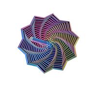 Fidget Star - 4.61x4.61x0.59 Inches, Spiral Honeyсomb, Portable | Long-lasting Whirling Spiral, Visual Fingertip For Teens, Adults, Man And Woman, Stress Anxiețy, Office Desktop