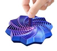 Fidget Star Toy, 3D Printed Spiral Desk Decor, 3.46x3.46x1.89 Inch Calming Brain Teaser Gadget with Rotating Design, Anti Stress Sensory Toy, Portable Desk Accessory, Daily Use for Home Offices