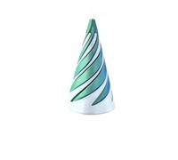 Fidget Swirl Pyramid Cone Stress Relief Toy Choose Your Favorite Color (White/Metallic Green)
