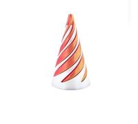 Fidget Swirl Pyramid Cone Stress Relief Toy Choose Your Favorite Color (White/Metallic Orange)