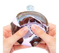 Fidget Toy - Chocolate Design Slow Rebound Ball, Wax Coated Dough Texture Sensory Handheld Relaxation Tool with Soft Press Feel, Stress Relief Function, Ideal for Classroom Rewards Party Favor
