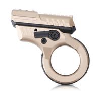 Fidget Toy Gun, Sand Color Metal Stress Relief Slider Pocket Sized Sensory Toy with Storage Box, for Adults ADHD Anxiety