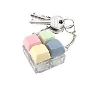 Fidget Toy Keyboard Keychain, 4 Keys Sensory Stress Relief, Portable Mini Keyboard for Adults, Boredom Relief Tool, Fun Desk Toy for May