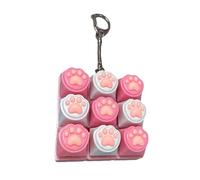 Fidget Toy - LED Sensory Game, Keyboard Clicker Gadget, Realistic Nine In Function, Cat Paw Design Aesthetic, Educational Toy Category, Pink Portable Pocket Size Device for Kids Stocking Stuffers