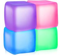 Fidget Toy Stress Cube 4 Pack, Cube Squishies Anxiety Stress Relief with Thick Substance,Fidgets for Classroom,Stress Balls for Adults Kids Children Teens