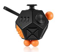 Fidget Toys,12 Sided Cube Dice Dodecagon Toys Relief Stress,Durable,Anxiety Depression Anti with ADD, ADHD, OCD, Autism (Black / A1)