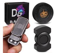 Fidget Toys Adults Set, Metal Fidget Slider, Spinner and Haptic Coin, Decompression Metal EDC Cool Figette Toys for Adults Anxiety Relieve Stress, Greater Focus(Black)