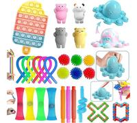 Fidget Toys, Fidget Pack, 28 Pcs Fidget Toy Set Anxiety Relief Fidgets for Kids and Adults, Kids Toys Fidget Toys Pack can be Given to Kids or Adults as Gifts on Weekdays, Holidays or Birthdays