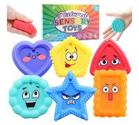 Fidget Toys for Sensory Texture Toys for Toddler- 6PCS Sensory Toys for Autism- Fidget Toys with String for Anxiety Relief - Special Needs Developmental Toys,Travel Toys,Social Emotional Skil