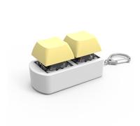 Fidget Toys Keyboard, 9 Button Fidget Keyboard Keychain Stress Relief Toys for Adults Kids, Funny Finger Keyboard Keychain Fidget Toys, Keyboard Stress Relief Toy Without Lights（yellow)