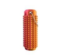Fidget Toys Keychain,Anxiety Relief Pain Stim Bumpy Fidget Hard Spiky Fidget Massage Keychain for Stress Reduction and Focus, Novelty Gifts for Friends (Gold Red)