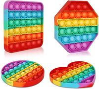 Fidget Toys Push Pop - Rainbow Bubble Popper Autism Special Needs Stress Reliever Silicone Anxiety Relief Poppet toy for Kids,Teens Adults- pop for fun learning and relaxation! (Style - 03)