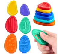 Fidget Toys Sensory 6 Pack Textured Soft Worry Stone for Autism Kids Calming Silicone Worry Stone Travel Toy Fidget Stress Toys for Students Anxiety Relief