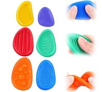 Fidget Toys Sensory Stone - 6Pcs Sensory Fidget Toys for Kids Adults Textured Worry Stone,Social Emotional Feelings Toys for Classroom Stress Toys Christmas Stocking Stuffer Gift