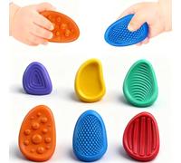 Fidget Toys Sensory Stone for Kids 6 Pack Textured Soft Worry Stone for Autism Kids Calming Student Fidget Stress Relief Toys Social Emotional Feelings Sensory Tools Textured Fidget Toys for Anxiety