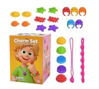 Fidget Toys - Silicone Sensory Toy, Textured Toy, Calming & Focus Aid for Students, Office, Travel, Classroom, Car Rides, Meditation, Waiting Rooms, Compact Portable Size, Multi-Color