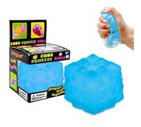Fidget Toys Squishy Stress Cube,Ice Cube Stress Balls,Sensory Squeeze Toy with Super Solid Squish, Squishy Toys for Venting and Dealing with Emotions (Bubble Cluster)