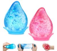 Fidget Toys Stress Cube for All Ages: 2 Pack Cube Squishies Anxiety Stress Relief, Ice Squishy Drop Malt Sugar Balls, Soft Sensory Calming Toys for Kids, Teens and Adults Party Favors, 2pcs