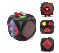 Fidget , Travel Toys for Kids 8-12, Anxiety Relief Cube Stress Relief Fidgette , Quiet Sensory Toys Pop Fidget It for Teens 5 6 7 9 10 11 Years Old Boy Girl (Black)