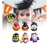 Fidgets Assorted Halloween Rubber Characters For Kids Halloween Pumpkin Slow Decompression Toy Fu Rot (A, One Size)