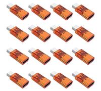 Fidioto 16PCS USB-C to Mini USB Adapter, (Orange) Type USB C Female to Mini USB 2.0 Male Converter Support Charge & Data Sync for GPS Receiver/Digital Camera/Dash Cam/MP3 Player etc