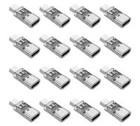 Fidioto Blue Mini USB to USB C Adapter, (16 Pack) USB C Female to Mini USB 2.0 Male Converter Support Charge & Data Sync for GPS Receiver/Digital Camera/Dash Cam/MP3 Player etc