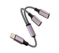 Fidioto USB C to Dual C Female Adapter, USB C Splitter 1 in 2 Out Only Support Data Transfer, Not for Monitor and Charging, Incredibly Durable, Super Fit, 5V/0.9A Power Output