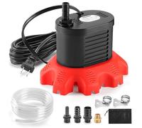 FIDISP Pool Cover Pump, 850 GPH Pool Drainage Pump with 4 Hose Adapters, 23 Foot Drain Hose, 25 Foot Power Cable, Pumps