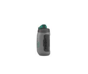 FIDLOCK Fidguard Twist Single Bottle | New Leak-Proof, Self-Sealing Bottle Cap | 450ml/15oz | Smoke + Green