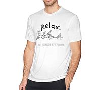Fido Dido T Shirt Fido Dido Relax T-Shirt Plus Size Tee Shirt Male Awesome 100 Percent Cotton Short-Sleeve Tshirt Black M