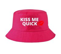 Fidra Kiss Me Quick Cotton Bucket Hats 3 Colours Reversible Fast Post (Pink)