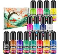 Fidton Epoxy Resin Pigment - 16 Vivid Colours for Craft Resin, Easy to Mix & Use, Strong & Long-Lasting Results, Suitable for Beginners & Professionals