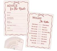 FIDWALL 20 A6 Double-Sided Hen Party Accessories,Hen Do Accessories,for 20 Players,Bridal Party Games,Bachelorette Party Games,Advice for Bride and Would She Rathe