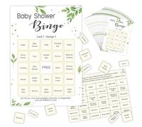 FIDWALL,20 A6 Unique Baby Shower Bingo Cards,Double-Sided Printed,Play 2 Rounds,Premium Quality,No Handwriting Needed,Write-on Markable,Baby Shower Games,Bingo Game for 20 Players