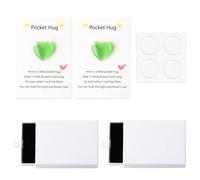 FIDWALL 2pcs Pocket Hugs Heart Keepsake Gifts for Friends, Heartfelt Mini Keepsake Gifts, Thinking of You, Cheer Up, Get Well Soon, Positive Pick Me Up, Letterbox Gift (Green)