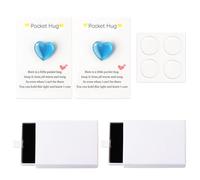 FIDWALL 2pcs Pocket Hugs Heart Keepsake Gifts for Friends, Heartfelt Mini Keepsake Gifts, Thinking of You, Cheer Up, Get Well Soon, Positive Pick Me Up, Letterbox Gift (Blue)