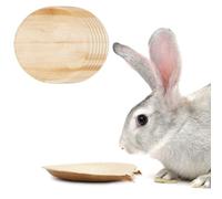 FIDWALL 6-Piece Palm Leaf Bowls for Rabbits, 3.5 Inch and 6 Inch Sizes, Natural Rabbit Toy, Rabbit Accessories, Rabbit Toy (6 Inches x 6)