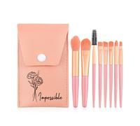 FIDWALL 8Pcs Makeup Brushes Set,Personalized Names,Makeup Bag Included,12 Birth Flowers,26 Letter Patterns,Perfect for Birthday Gifts,Makeup Brush Set with Eyeshadow Brushes Set (12 birthday flowers)