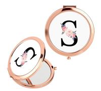FIDWALL Alphabet Foldable Makeup Mirror Compact and Portable Beauty Mirror with Gift Box,the Ideal Choice for Women's Birthday Gifts,Engagement Gifts for Lovers and Mothers (S)